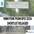 NIBM Pune PGDM BFSI 2026 Shortlist Out; OC & PI from April 16